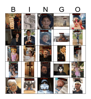 Montanez & Jacquez Easter Picture Loteria Bingo Card