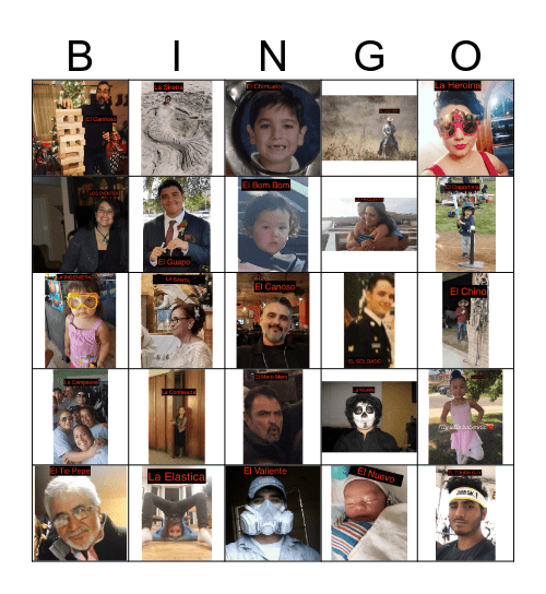 Montanez & Jacquez Easter Picture Loteria Bingo Card