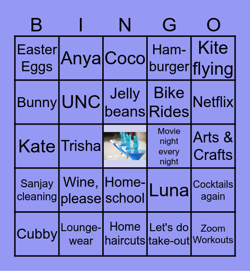 Zoomy Easter!  Grab a drink!  Let's play! Bingo Card