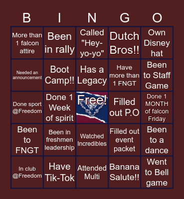 Incredible Leadership Family Bingo Card