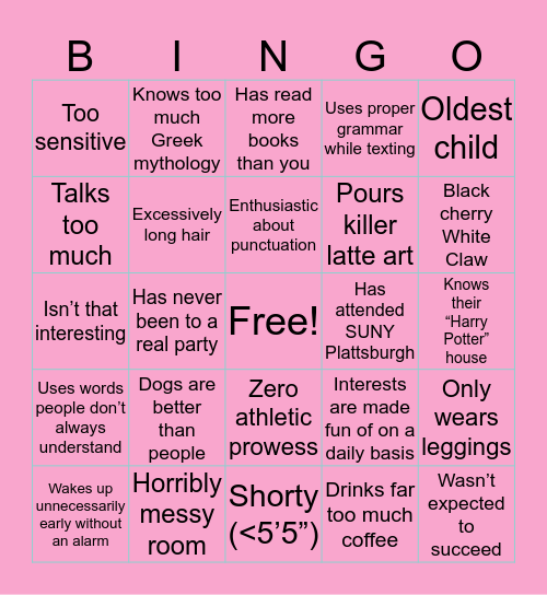 Gingo Bingo Card