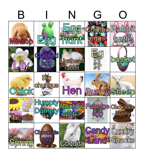 Happy easter! :) Bingo Card