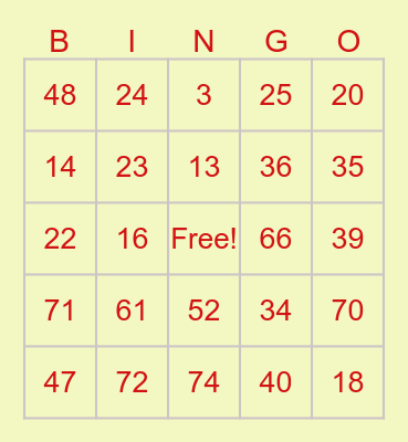 HAPPY EASTER! Bingo Card