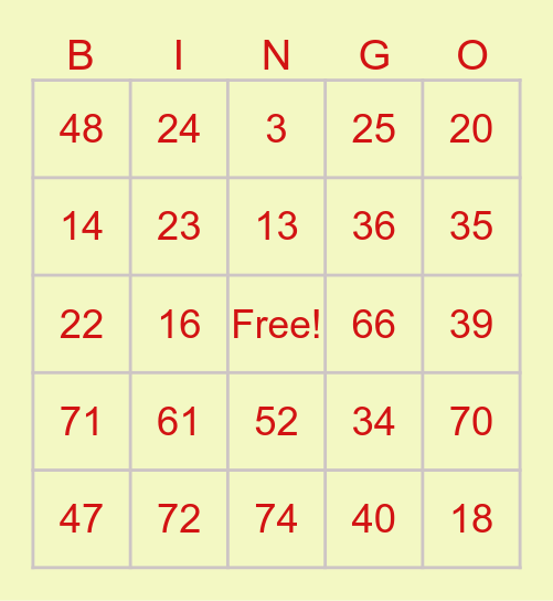 HAPPY EASTER! Bingo Card