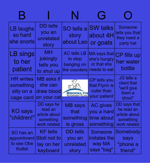 Dr Kathy Bingo Card Bingo Card