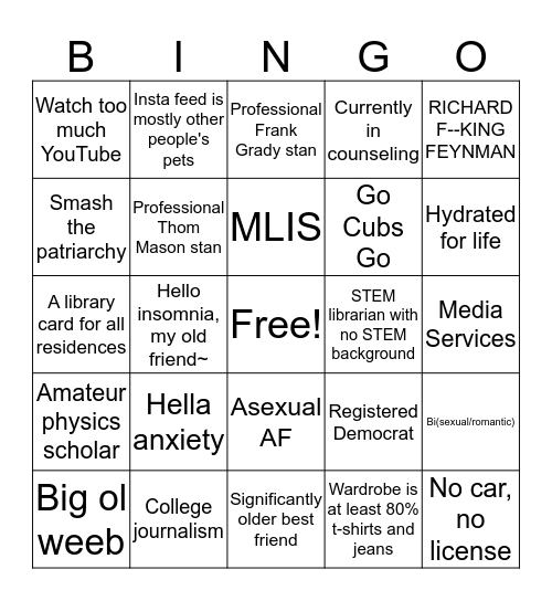 How much are you like Sarah? Bingo Card