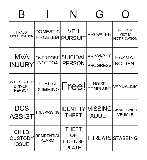 TELECOMMUNICATOR WEEK Bingo Card