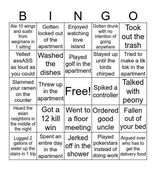 Chapter 314 Bingo Card