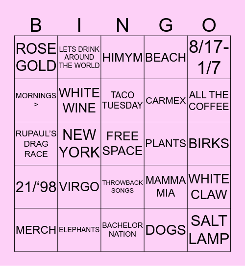 how similar are we ! Bingo Card