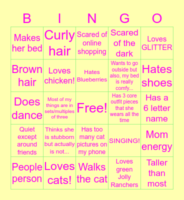 Auldyn Bingo :) Bingo Card