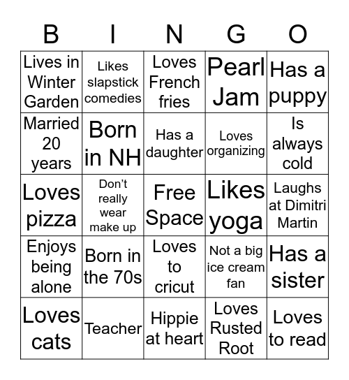 how similar are we Bingo Card