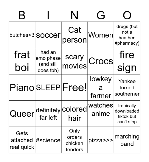 Are you actually GAIL Bingo Card