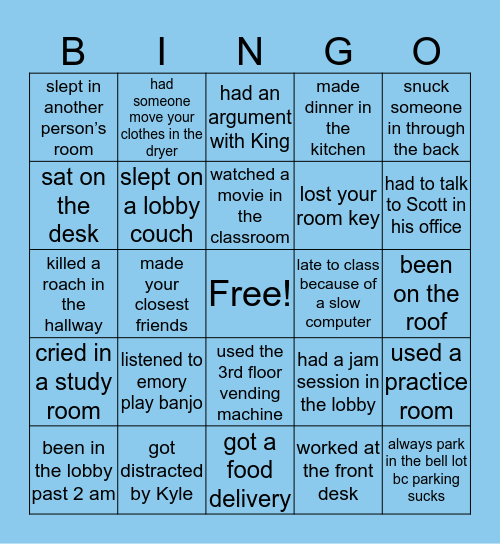 Monohan Bingo 🤣 Bingo Card