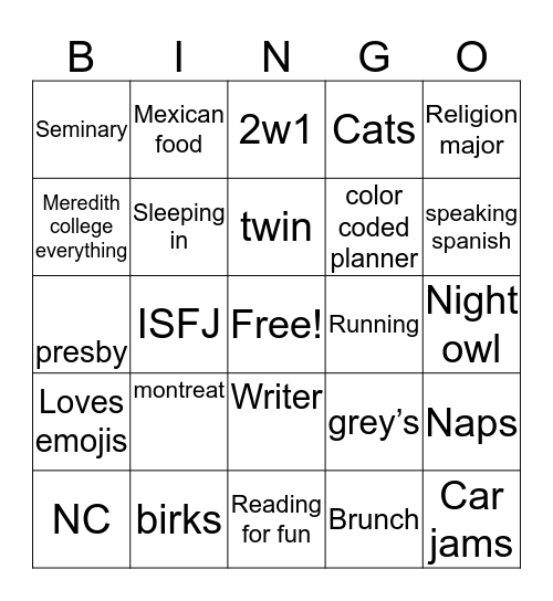 molly bingo Card
