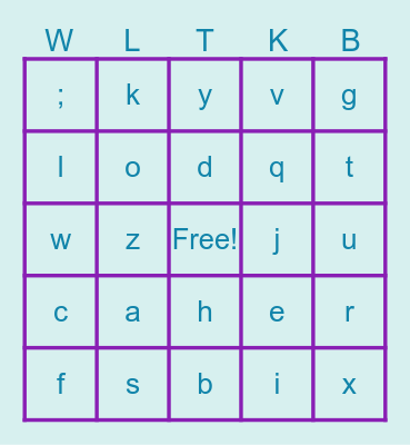 We Love Tahlia Koenig Bingo Card