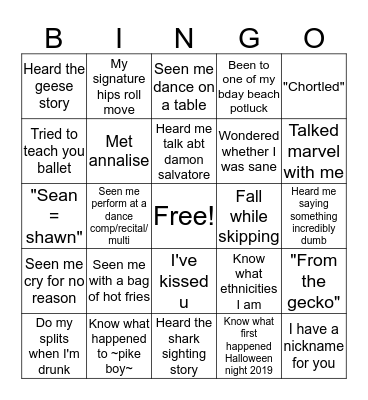 Bingo Card