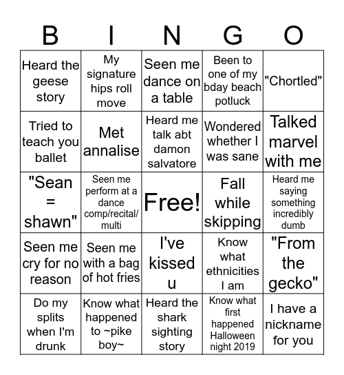 Bingo Card
