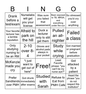 GCC BINGO Card