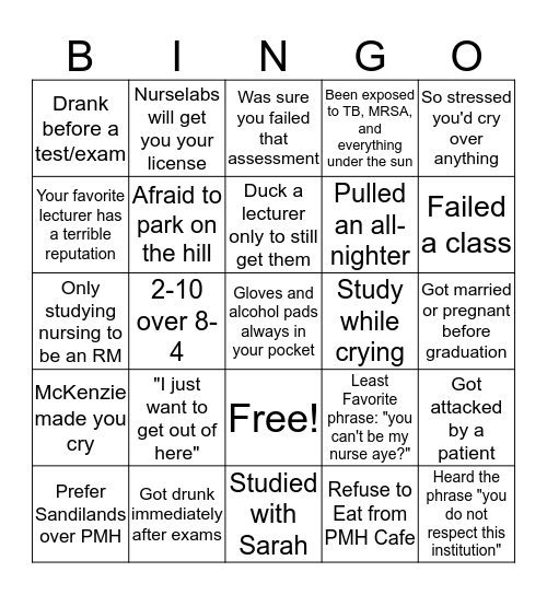 GCC BINGO Card