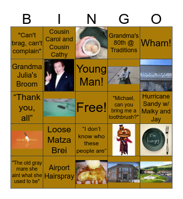 Spector Bingo Card