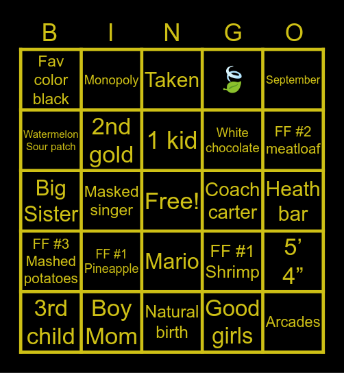 Raven’s Bingo Card 🙃 Bingo Card