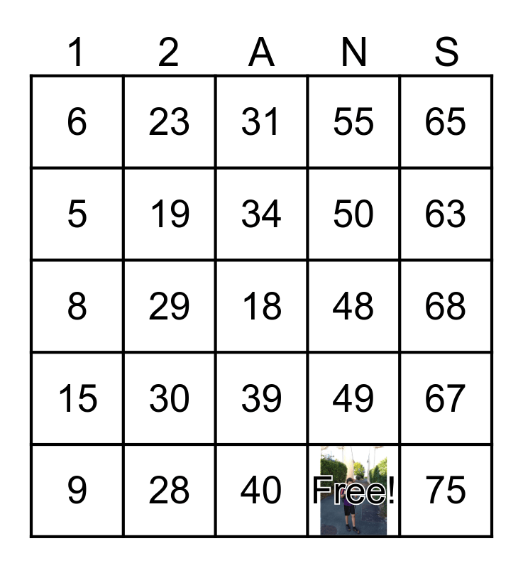 Joyeux Anniversaire Thomas Bingo Card