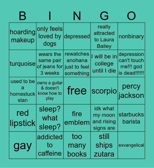 Jupiter Bingo Card