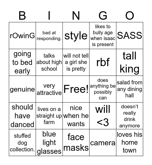 mitch bingo Card
