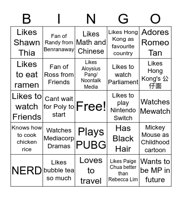 Are you like me? Bingo Card