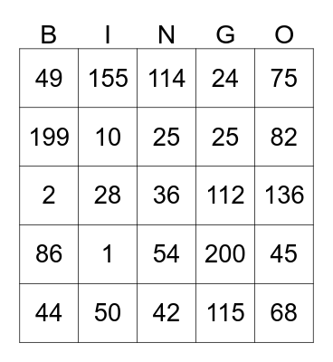 Punya Gylli Bingo Card