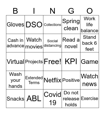 Surviving COVID 19 Bingo Card