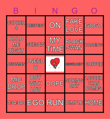 Bangtan Babes Bingo Card
