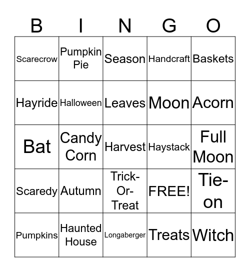 FALL Bingo Card