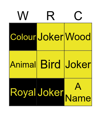 Virtual Pub Bingo Card