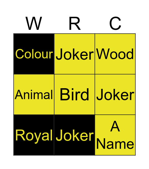 Virtual Pub Bingo Card