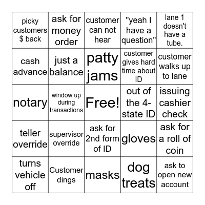Teller Bingo Card