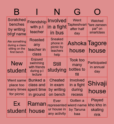 White House public school Bingo Card