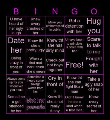 NAYCHI' S BINGO Card