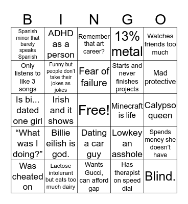 MARSINGO Bingo Card