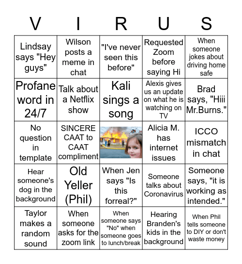 Fraud Resolution CAAT Bingo Card