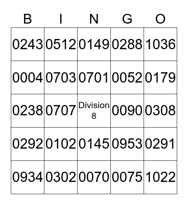 Red Message Bingo Card