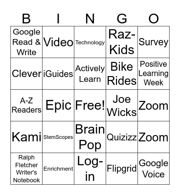 April Distance Bingo 2 Bingo Card