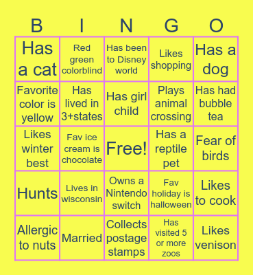 In common Bingo Card