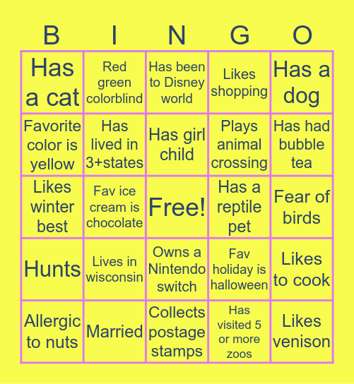 In common Bingo Card