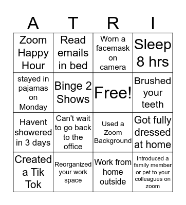 ATRI Bingo Card