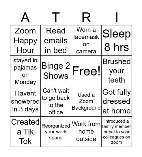 ATRI Bingo Card