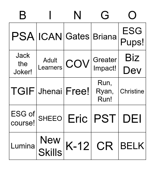 e-s-g-bingo-card