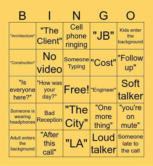 LETTER FOUR BINGO! Bingo Card