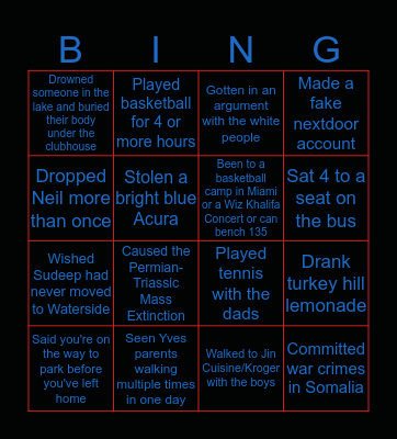 Brigga Bingo Card
