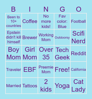 Janice's Bingo Card